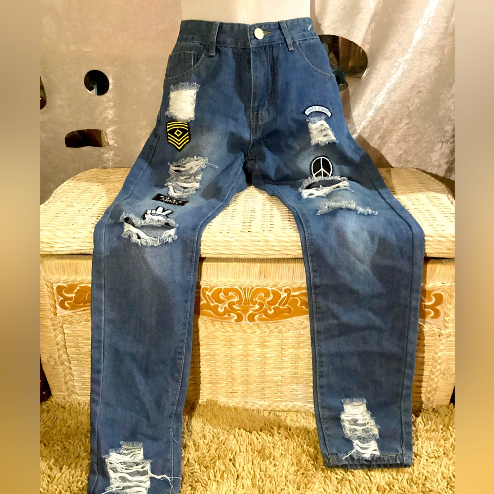 Tattoo Jeans. Cute high waisted jeans.